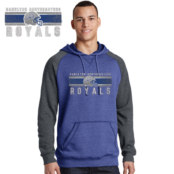 Southeastern - DT196-j District® Young Mens Lightweight Fleece Raglan Hoodie