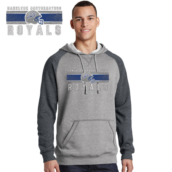 Southeastern - DT196-j District® Young Mens Lightweight Fleece Raglan Hoodie