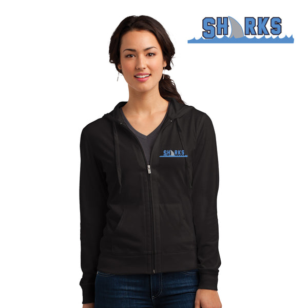 Sharks - DT2100 District® Juniors Jersey Full-Zip Hoodie