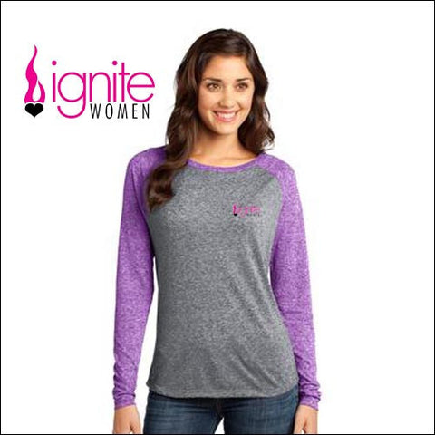 Ignite DT262 District® - Juniors Microburn™ Long Sleeve Raglan Tee