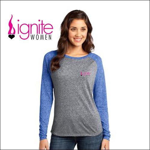 Ignite DT262 District® - Juniors Microburn™ Long Sleeve Raglan Tee