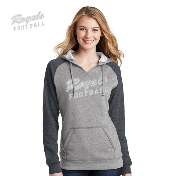 Southeastern - DT296-m District® Juniors Lightweight Fleece Raglan Hoodie