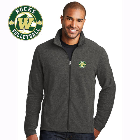 Rocks Volleyball - F235-a Port Authority® Heather Microfleece Full-Zip Jacket