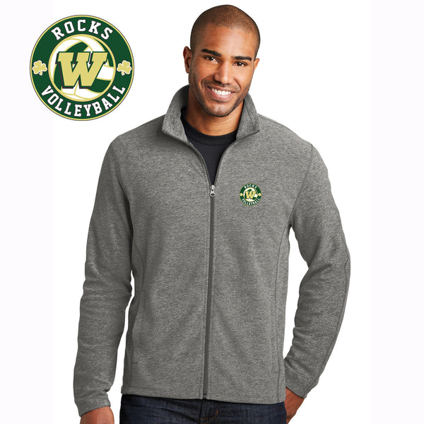 Rocks Volleyball - F235-a Port Authority® Heather Microfleece Full-Zip Jacket