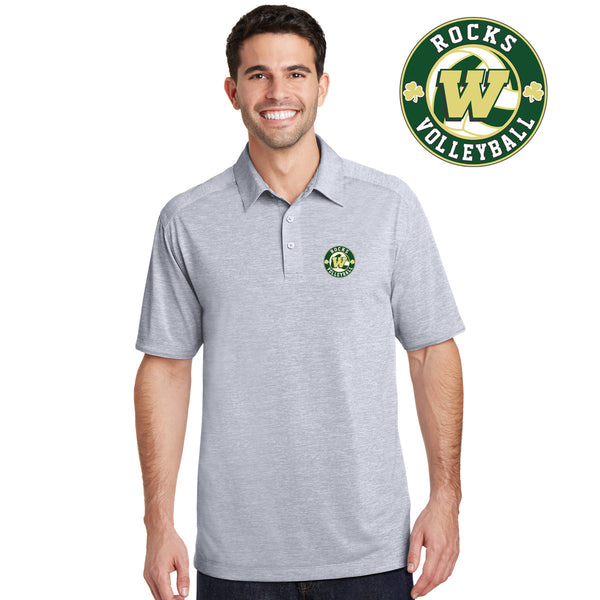 Rocks Volleyball - K574-a Port Authority® Digi Heather Performance Polo