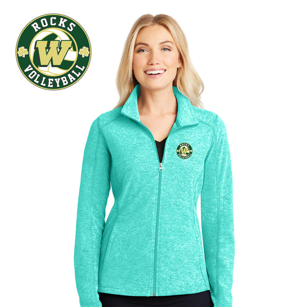 Rocks Volleyball - L235-a Port Authority® Ladies Heather Microfleece Full-Zip Jacket