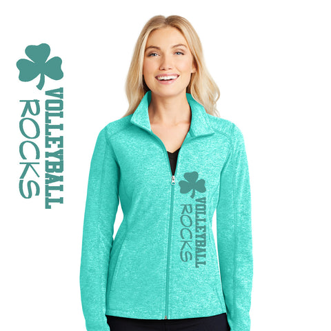 Rocks Volleyball - L235-d Port Authority® Ladies Heather Microfleece Full-Zip Jacket