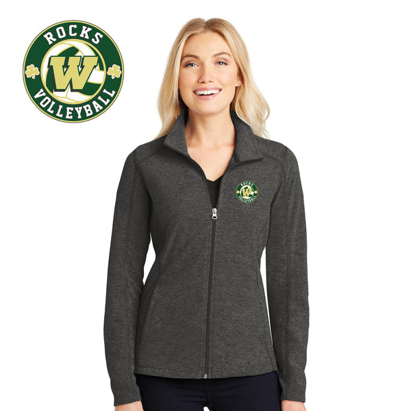 Rocks Volleyball - L235-a Port Authority® Ladies Heather Microfleece Full-Zip Jacket