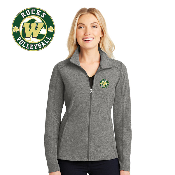 Rocks Volleyball - L235-a Port Authority® Ladies Heather Microfleece Full-Zip Jacket
