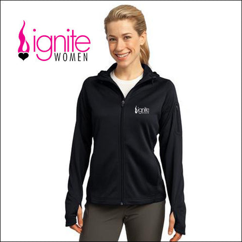 Ignite L248 Sport-Tek® Ladies Tech Fleece Full-Zip Hooded Jacket