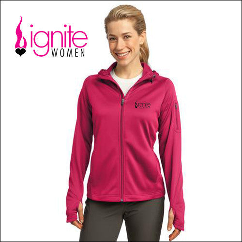 Ignite L248 Sport-Tek® Ladies Tech Fleece Full-Zip Hooded Jacket