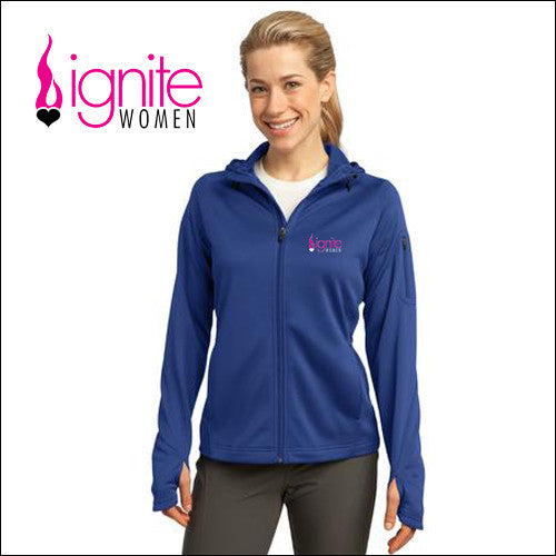 Ignite L248 Sport-Tek® Ladies Tech Fleece Full-Zip Hooded Jacket