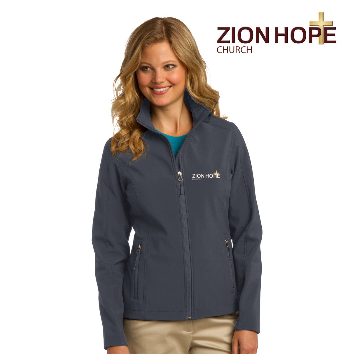 Shell Jacket Port Authority Ladies Soft - Battleship Grey, Wind & Water ...