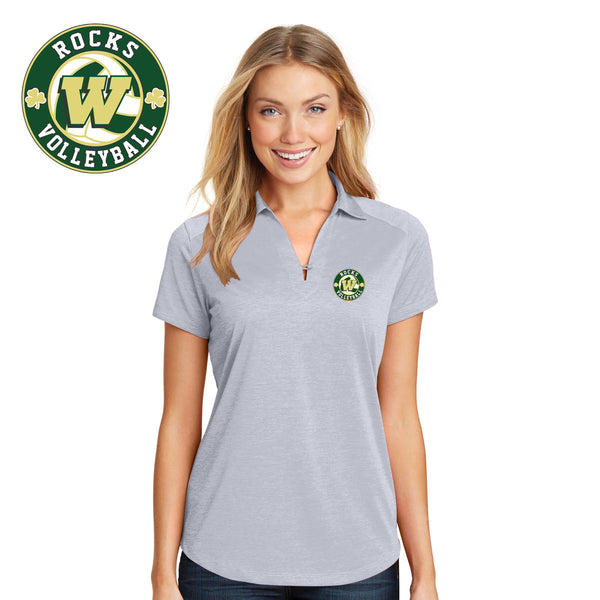 Rocks Volleyball - L574-a Port Authority® Ladies Digi Heather Performance Polo