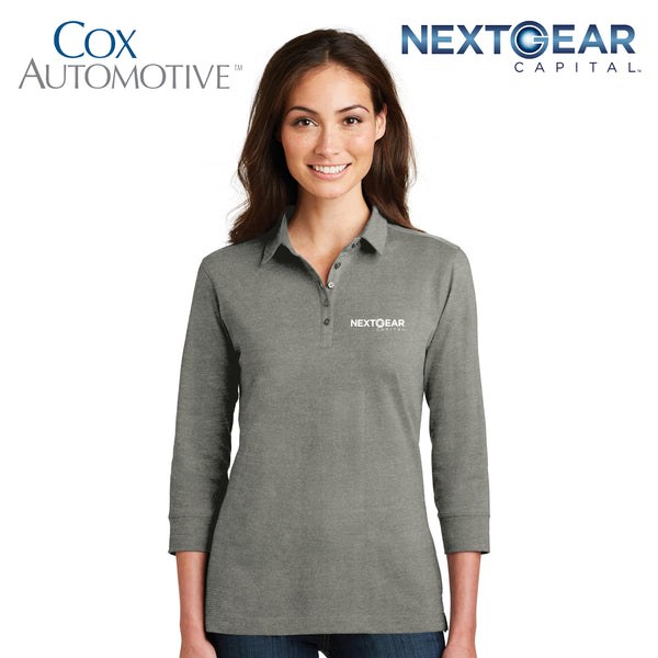 Cox Automotive - L578 Port Authority® Ladies 3/4-Sleeve Meridian Cotton Blend Polo
