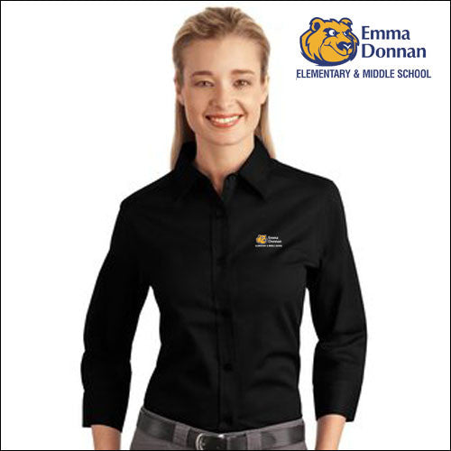 Emma L612 Port Authority® Ladies 3/4-Sleeve Easy Care Shirt