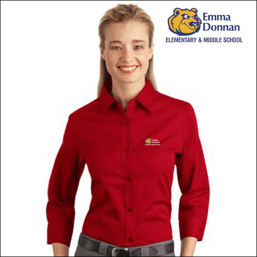 Emma L612 Port Authority® Ladies 3/4-Sleeve Easy Care Shirt