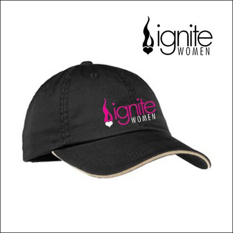 Ignite LC830 Port Authority® Ladies Sandwich Bill Cap with Striped Closure