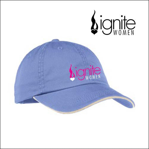 Ignite LC830 Port Authority® Ladies Sandwich Bill Cap with Striped Closure