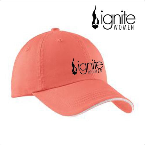 Ignite LC830 Port Authority® Ladies Sandwich Bill Cap with Striped Closure