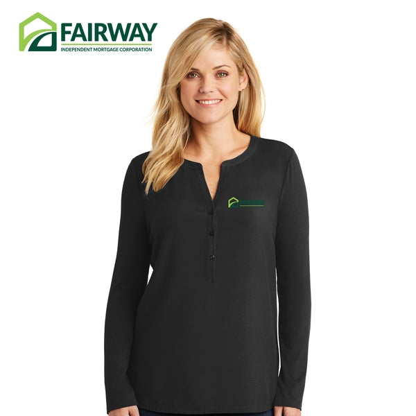 Fairway - LK5432 Port Authority® Ladies Concept Henley Tunic