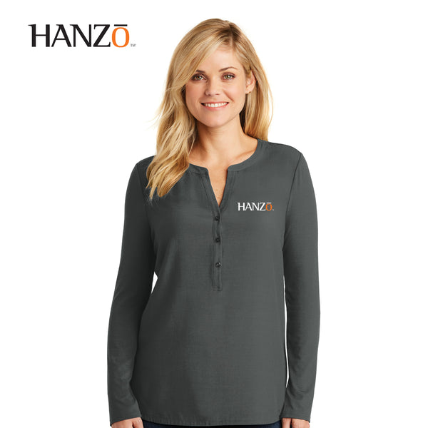 Hanzo - LK5432 Port Authority® Ladies Concept Henley Tunic