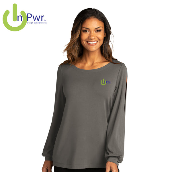 InPwr - LK5600 Port Authority ® Ladies Luxe Knit Jewel Neck Top