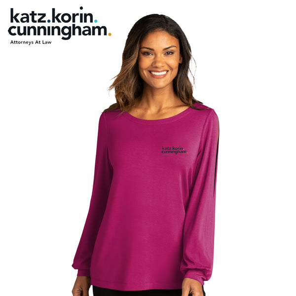 KKC - LK5600 Port Authority ® Ladies Luxe Knit Jewel Neck Top