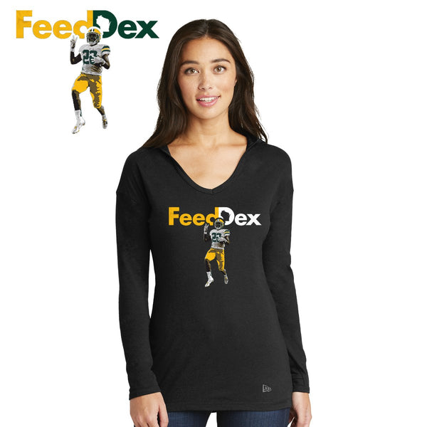 FeedDex - LNEA131 New Era® Ladies Tri-Blend Performance Pullover Hoodie Tee (3)