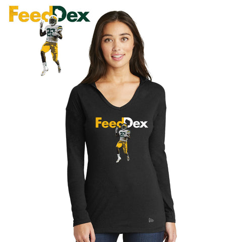 FeedDex - LNEA131 New Era® Ladies Tri-Blend Performance Pullover Hoodie Tee (3)