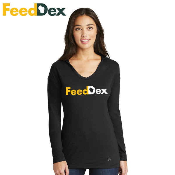 FeedDex - LNEA131 New Era® Ladies Tri-Blend Performance Pullover Hoodie Tee (4)