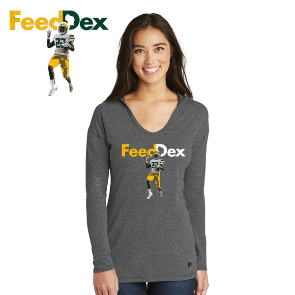 FeedDex - LNEA131 New Era® Ladies Tri-Blend Performance Pullover Hoodie Tee (3)