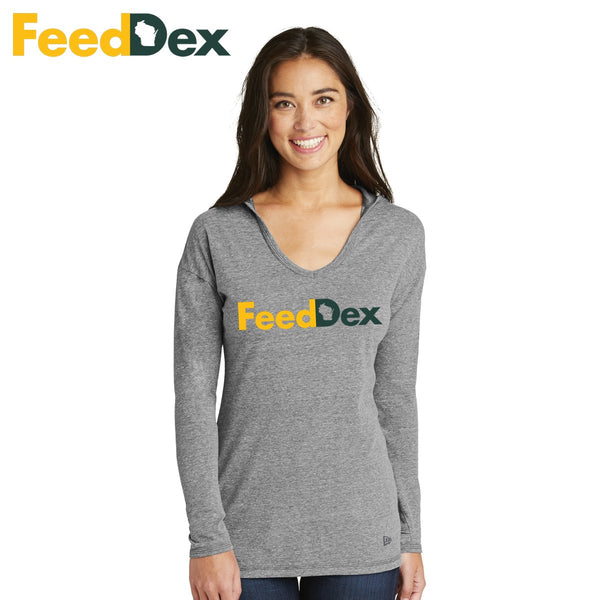 FeedDex - LNEA131 New Era® Ladies Tri-Blend Performance Pullover Hoodie Tee (4)