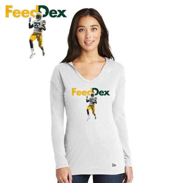 FeedDex - LNEA131 New Era® Ladies Tri-Blend Performance Pullover Hoodie Tee (3)