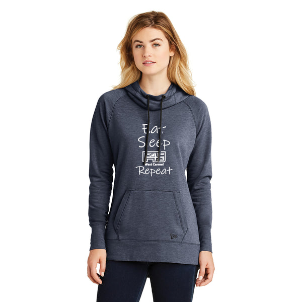 F45 - LNEA510 New Era® Ladies Tri-Blend Fleece Pullover Hoodie