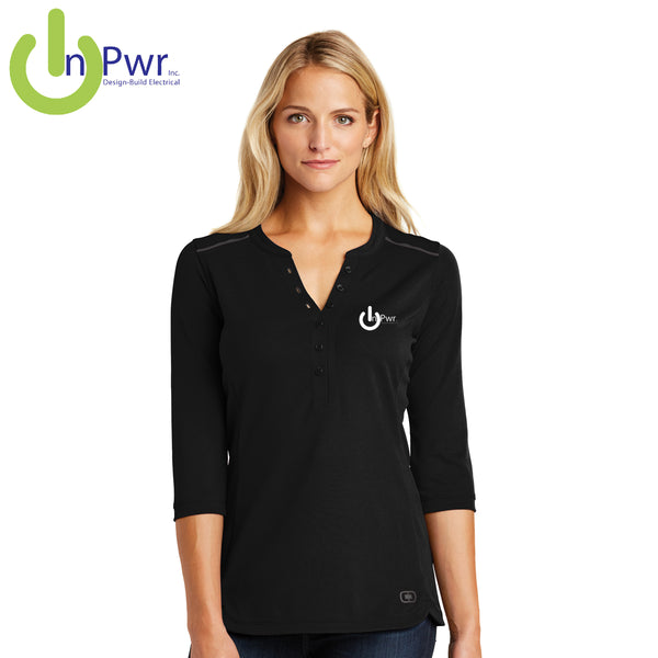 InPwr - LOG132 OGIO® Ladies Fuse Henley