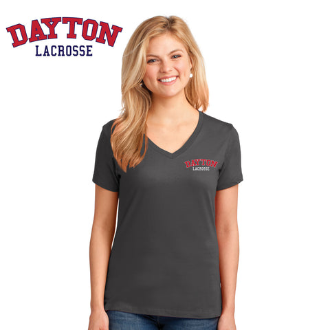 Dayton Lacrosse - LPC54V Port & Company® Ladies Core Cotton V-Neck Tee