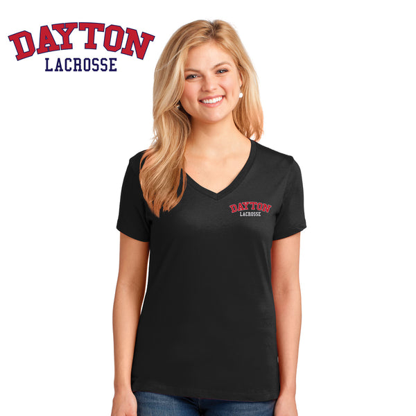 Dayton Lacrosse - LPC54V Port & Company® Ladies Core Cotton V-Neck Tee
