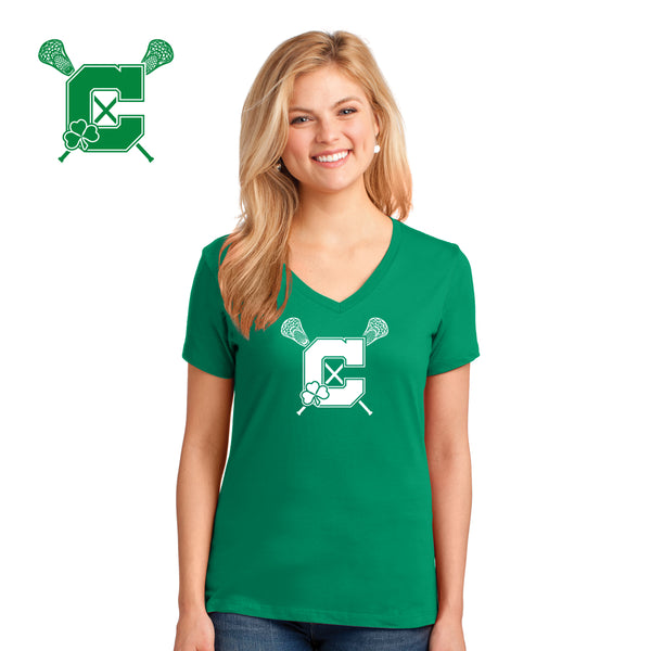 Cathedral - LPC54V Port & Company® Ladies Core Cotton V-Neck Tee