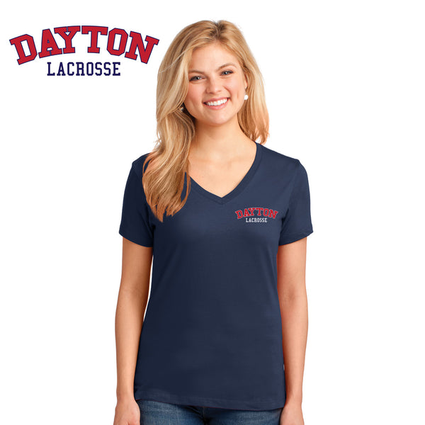 Dayton Lacrosse - LPC54V Port & Company® Ladies Core Cotton V-Neck Tee