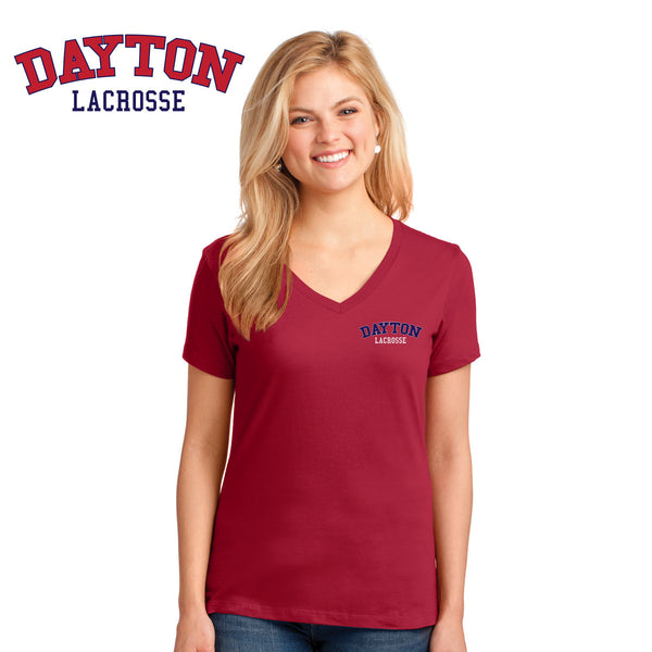 Dayton Lacrosse - LPC54V Port & Company® Ladies Core Cotton V-Neck Tee
