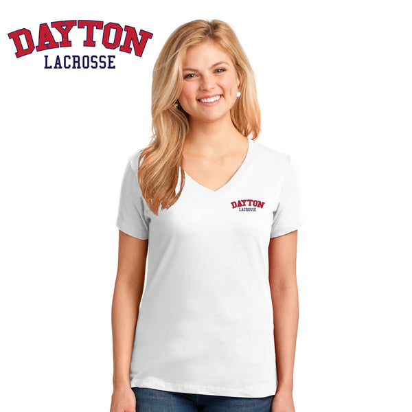 Dayton Lacrosse - LPC54V Port & Company® Ladies Core Cotton V-Neck Tee