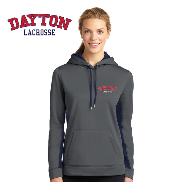 Dayton Lacrosse - LST235 Sport-Tek® Ladies Sport-Wick® Fleece Colorblock Hooded Pullover