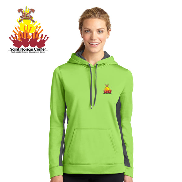 Saint Florian - LST235 S222527port-Tek® Ladies Sport-Wick® Fleece Colorblock Hooded Pullover