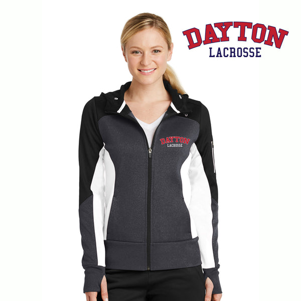 Dayton Lacrosse - LST245 Sport-Tek® Ladies Tech Fleece Colorblock Full-Zip Hooded Jacket