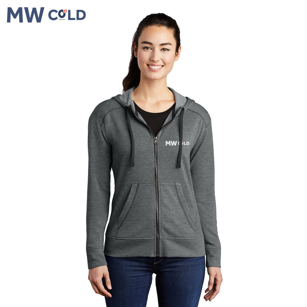 MWCold - LST293 Sport-Tek ® Ladies PosiCharge ® Tri-Blend Wicking Fleece Full-Zip Hooded Jacket