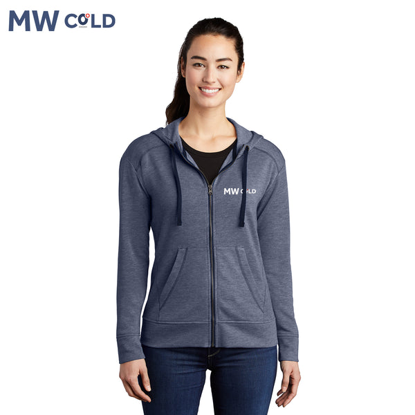 MWCold - LST293 Sport-Tek ® Ladies PosiCharge ® Tri-Blend Wicking Fleece Full-Zip Hooded Jacket