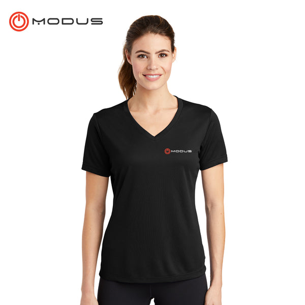Modus - LST340 Sport-Tek® Ladies PosiCharge® RacerMesh® V-Neck Tee