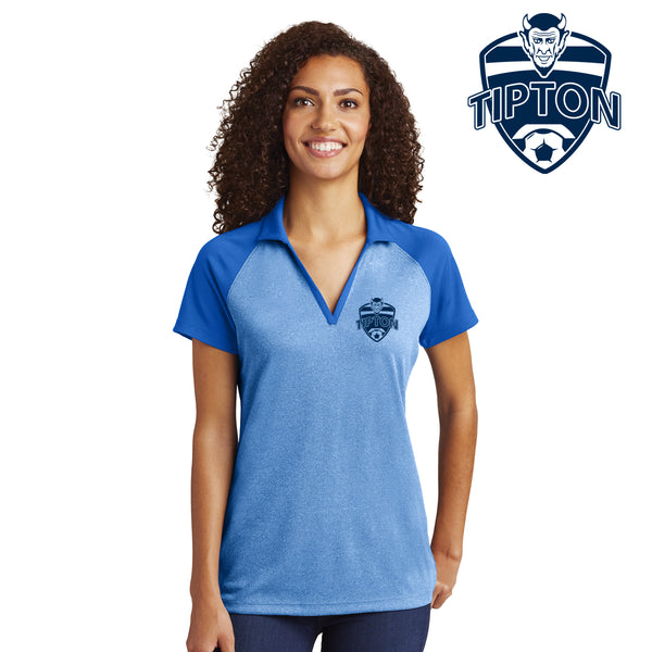 Tipton Soccer 3 - LST641 Sport-Tek® Ladies PosiCharge® RacerMesh® Raglan Heather Block Polo