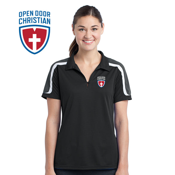 Open Door - LST658 Sport-Tek® Ladies Tricolor Shoulder Micropique Sport-Wick® Polo